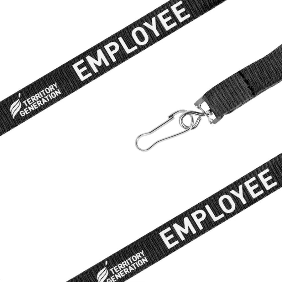 Poly Ribbed Lanyard With 1 Side/1 Colour Print
