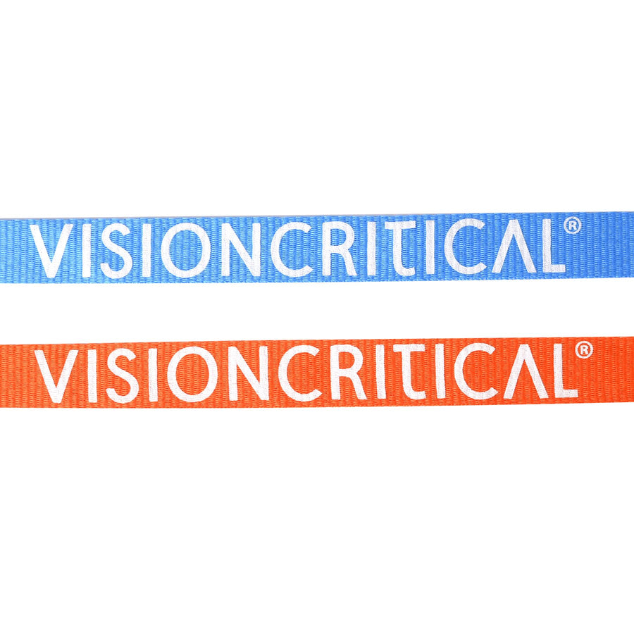 Poly Ribbed Lanyard With 1 Side/1 Colour Print