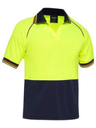 Hi Vis Recycled Polyester V-Neck S/S  Polo