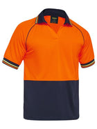 Hi Vis Recycled Polyester V-Neck S/S  Polo