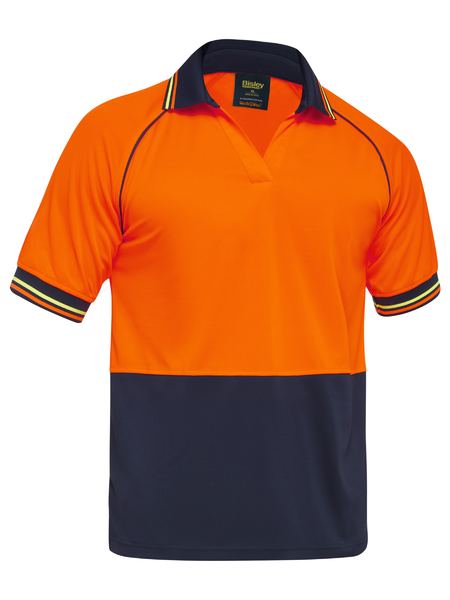 Hi Vis Recycled Polyester V-Neck S/S  Polo