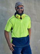Hi Vis Polyester Mesh Polo (Mens)