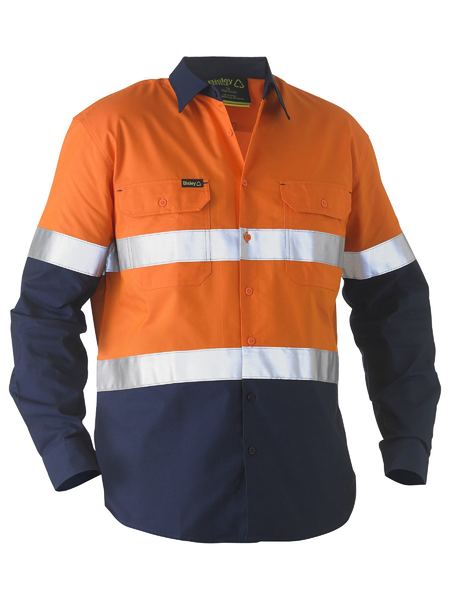 Recycle Taped Two Tone Hi Vis L/S Drill Shirt