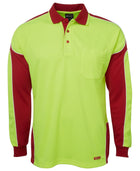 JB WEAR Hi Vis L/S Arm Panel Polo