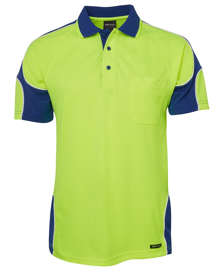 JB WEAR Hi Vis S/S Arm Panel Polo
