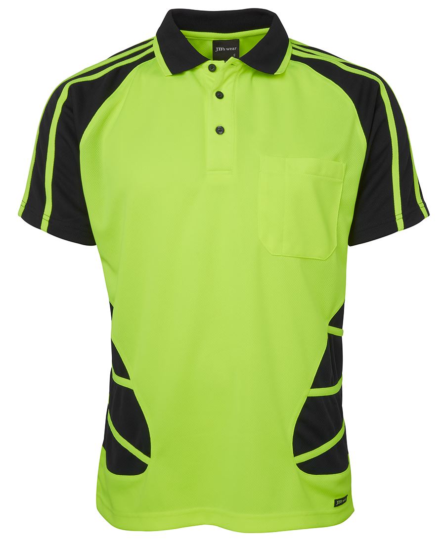 jb wear Hi Vis S/S Spider Polo