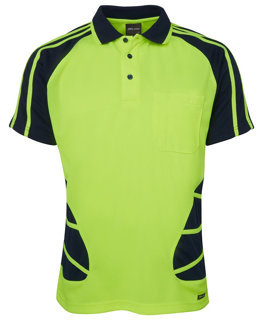 jb wear Hi Vis S/S Spider Polo