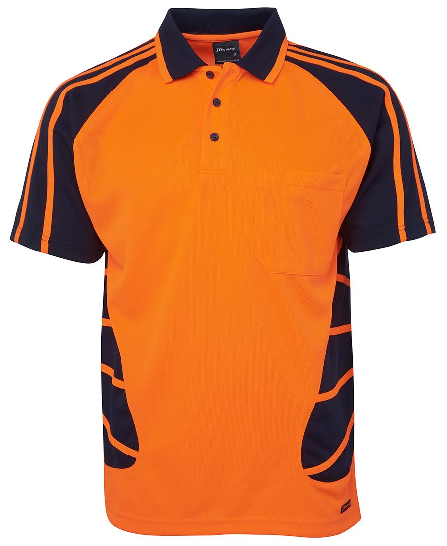jb wear Hi Vis S/S Spider Polo