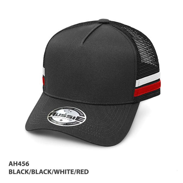A-Frame Striped Trucker Cap (Snapback)