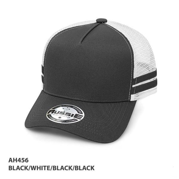 A-Frame Striped Trucker Cap (Snapback)
