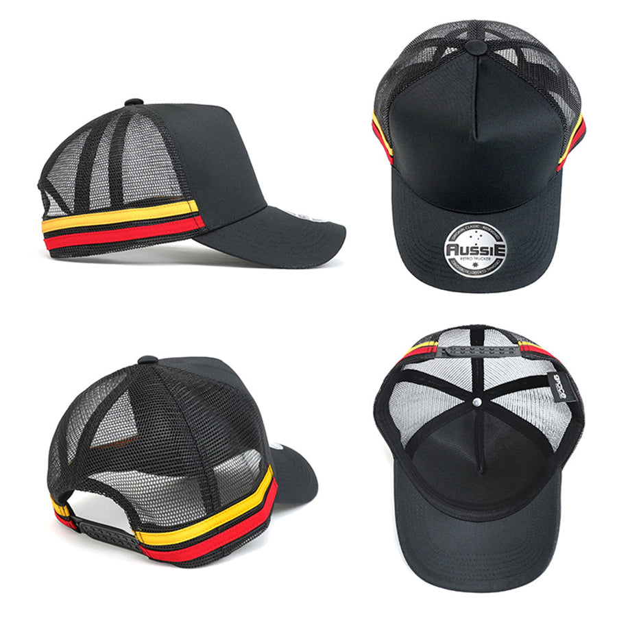 A-Frame Striped Trucker Cap (Snapback)