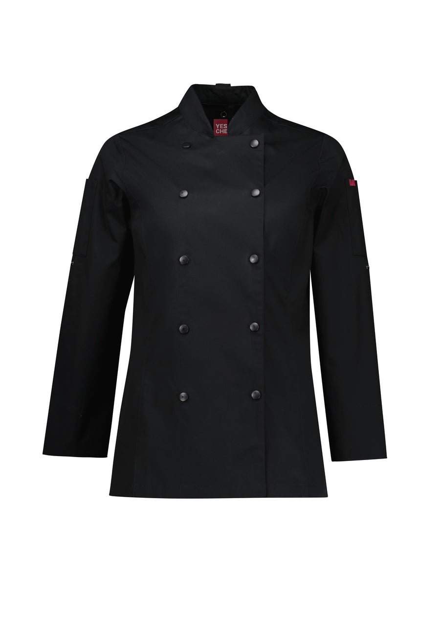 100% Cotton Gusto Long Sleeve Chef Jacket (Womens)