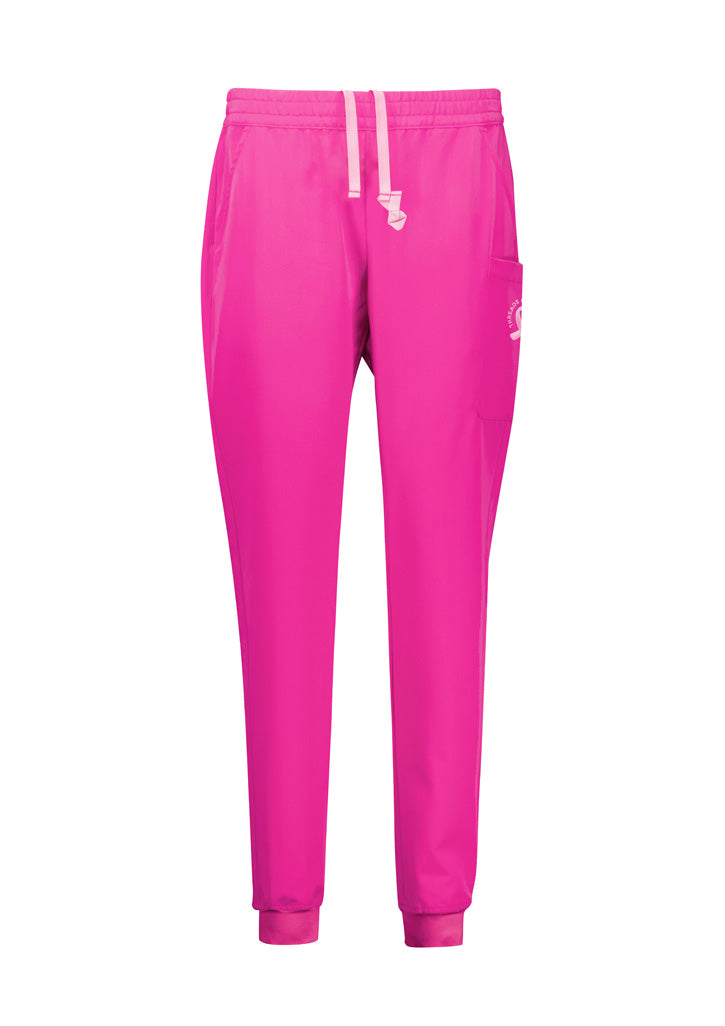 Womens Pink Breast Cancer Foundation Jogger Scrub Pant