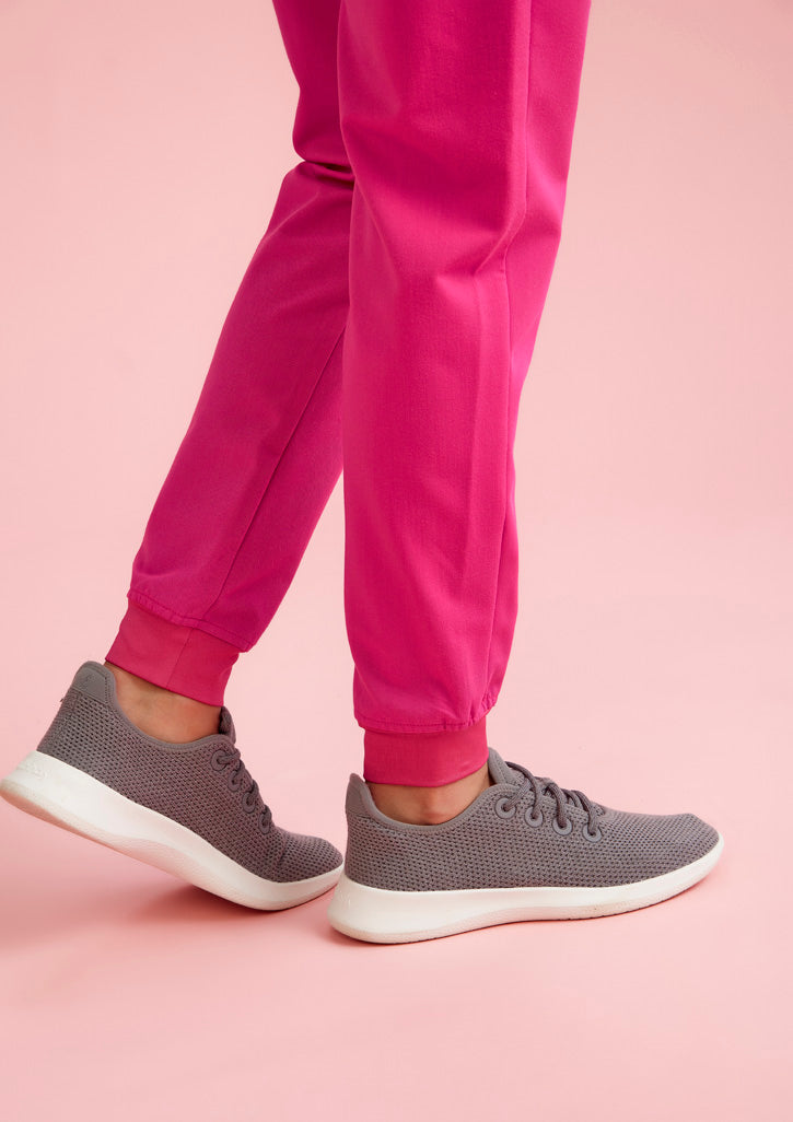 Womens Pink Breast Cancer Foundation Jogger Scrub Pant
