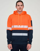 Hi Vis TwoTone Safety Hoodie With Segmented Tapes