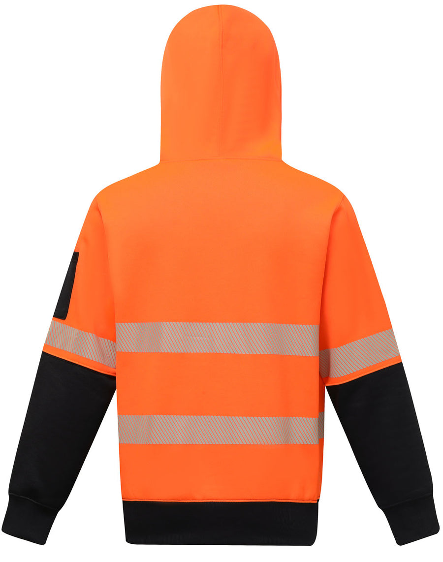 Hi Vis TwoTone Safety Hoodie With Segmented Tapes