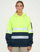 Hi Vis TwoTone Safety Hoodie With Segmented Tapes