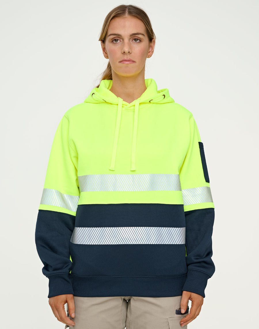 Hi Vis TwoTone Safety Hoodie With Segmented Tapes
