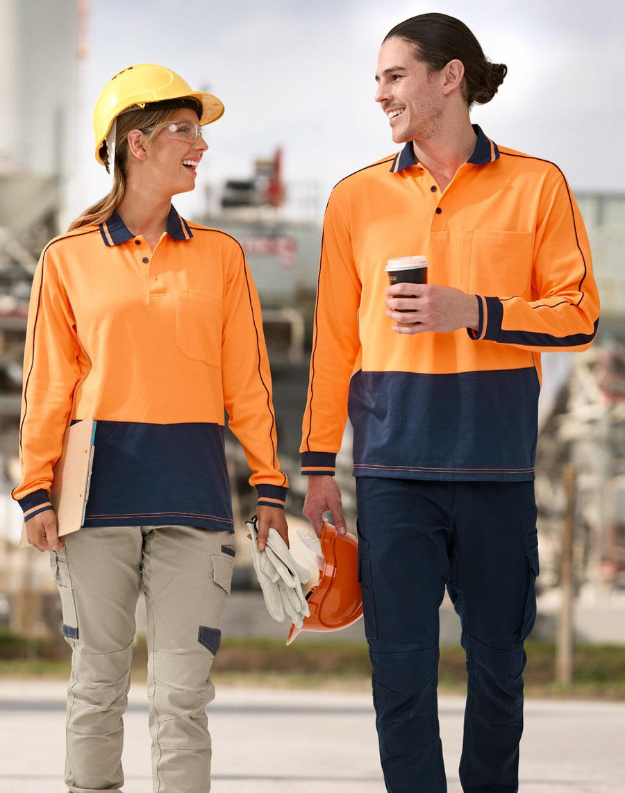 Hi-Vis Sustalnable Cool-Breeze Safety L/S Polo