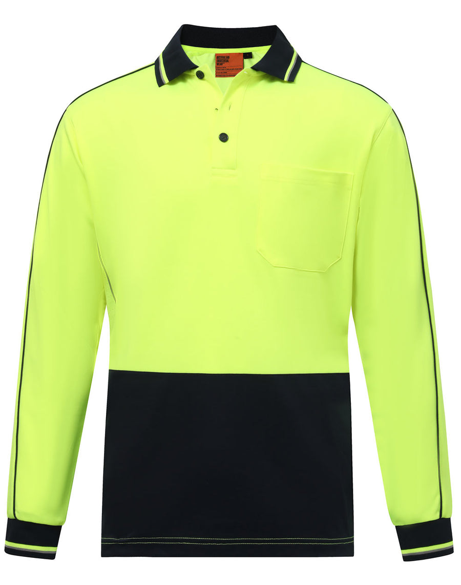 Hi-Vis Sustalnable Cool-Breeze Safety L/S Polo