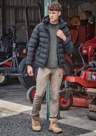 SYZMIK WORKWEAR Unisex Streetworx Hooded Puffer Jacke zj240.  ACTIV EMBROIDERY DESIGNS. UNIFORMS & WORKWEAR