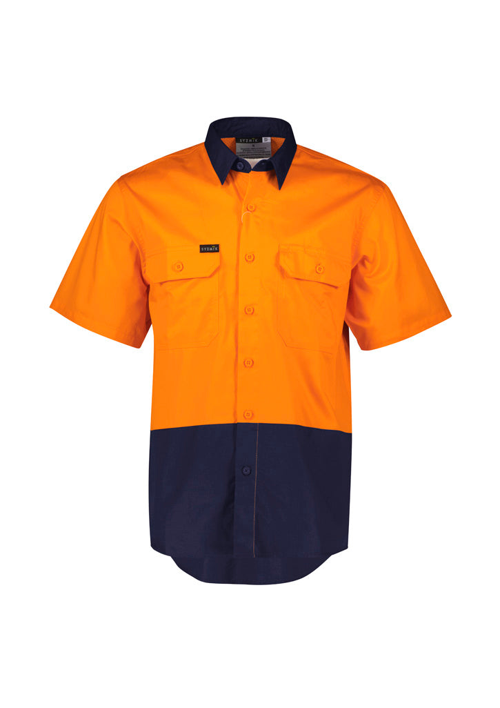 SYZMIK WORKWEAR Hi Vis Short Sleeve Shirt (Mens) ZW115