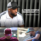 A-Frame Striped Trucker Cap (Snapback)