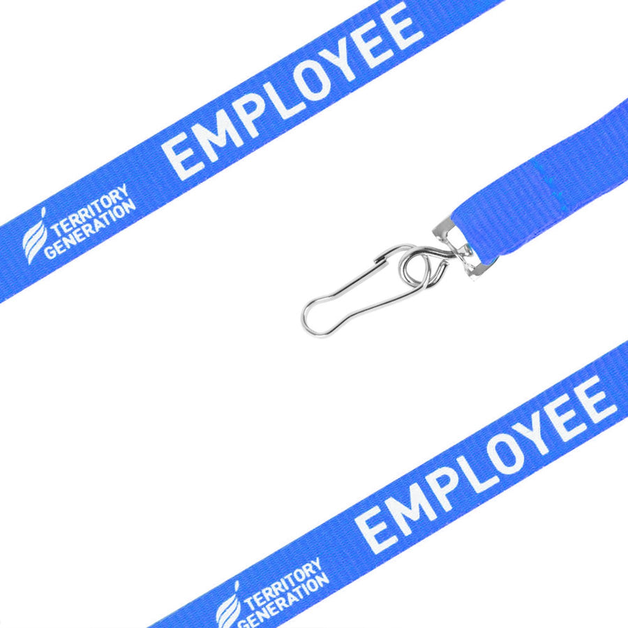 Poly Ribbed Lanyard With 1 Side/1 Colour Print