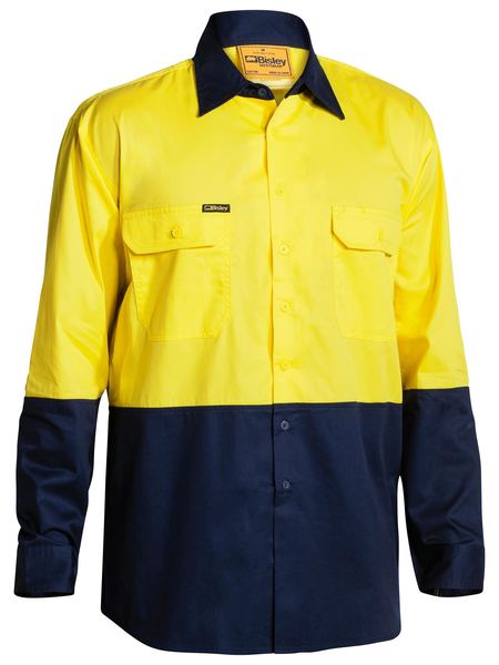 Hi Vis 155gsm Cool Lightweight L/S Drill Shirt (Mens)