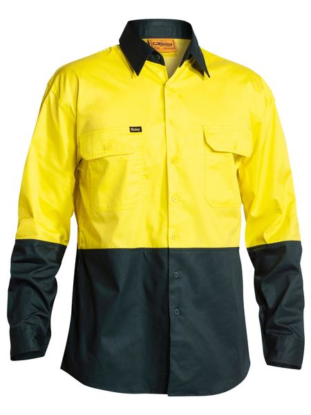 Hi Vis 155gsm Cool Lightweight L/S Drill Shirt (Mens)