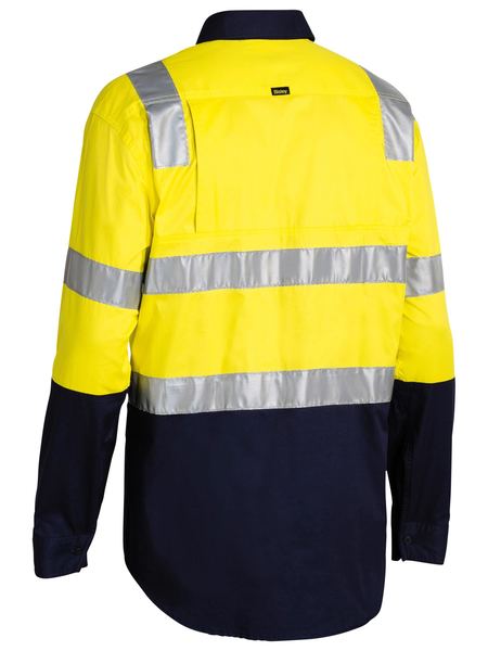 Hi Vis 155gsm Cool Lightweight L/S Shirt With Shoulder Tape (Mens)