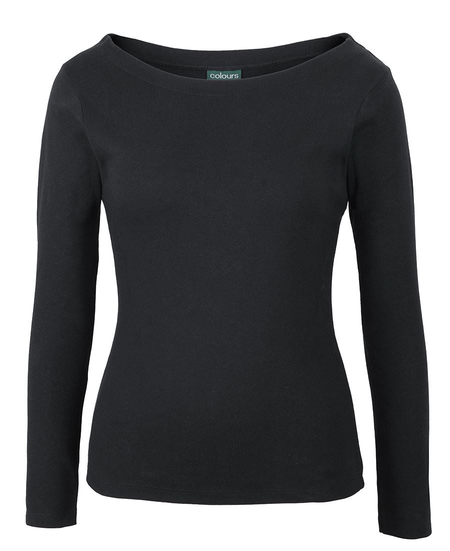 C OF C L/S Boat Neck Tee (Ladies)