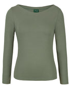 C OF C L/S Boat Neck Tee (Ladies)