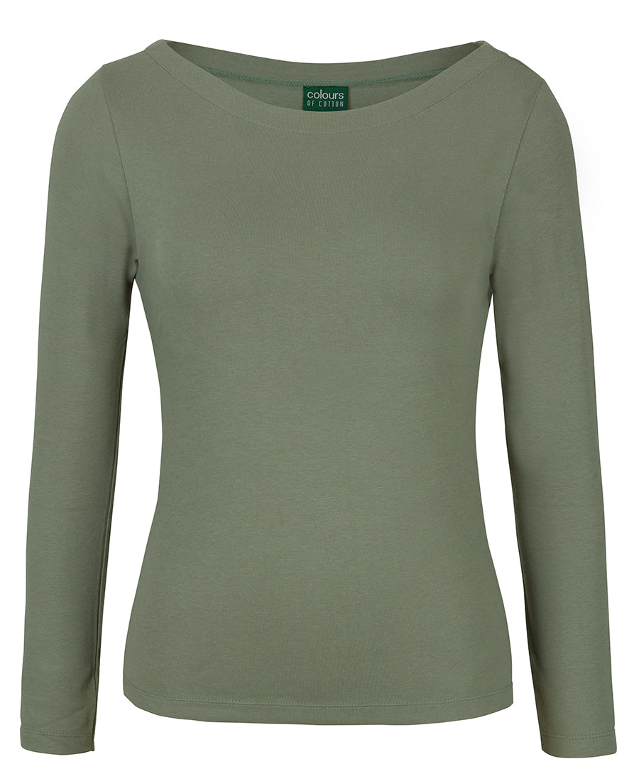 C OF C L/S Boat Neck Tee (Ladies)