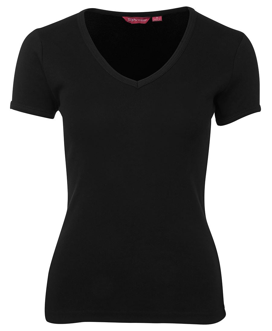 ACTIV EMBROIDERY DESIGNS, JB WEAR  V-Neck Tee (Ladies)