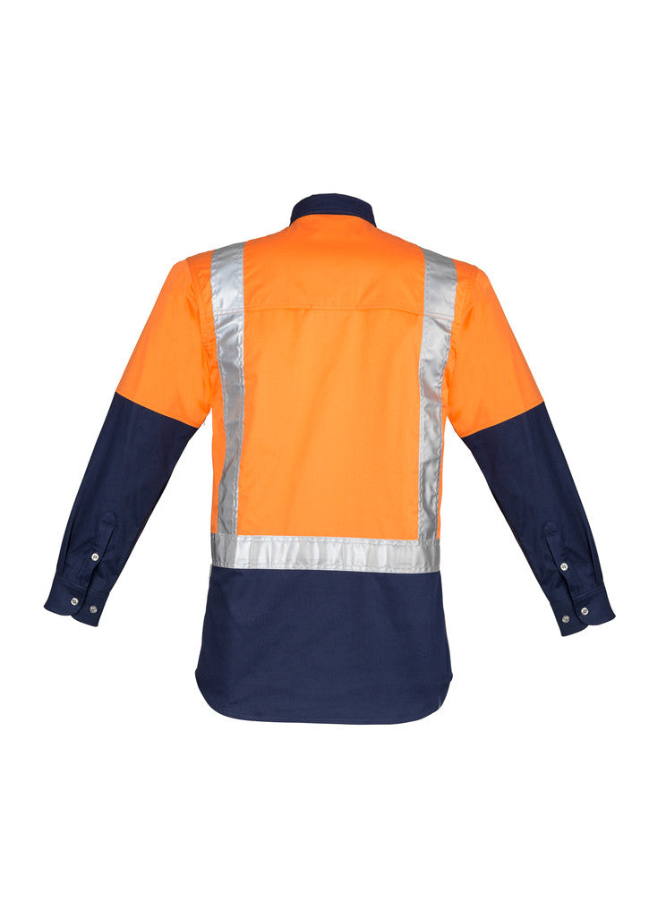ACTIV EMBROIDERY DESIGNS. UNIFORMS. HI VIS SPLICED INDUSTRIAL SHIRT. MENS.