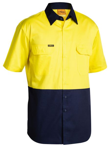 Hi Vis 155gsm Cool Lightweight S/S Drill Shirt (Mens)
