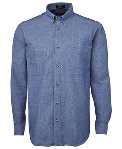 Long Sleeve Cotton Chambray Shirt (Mens)