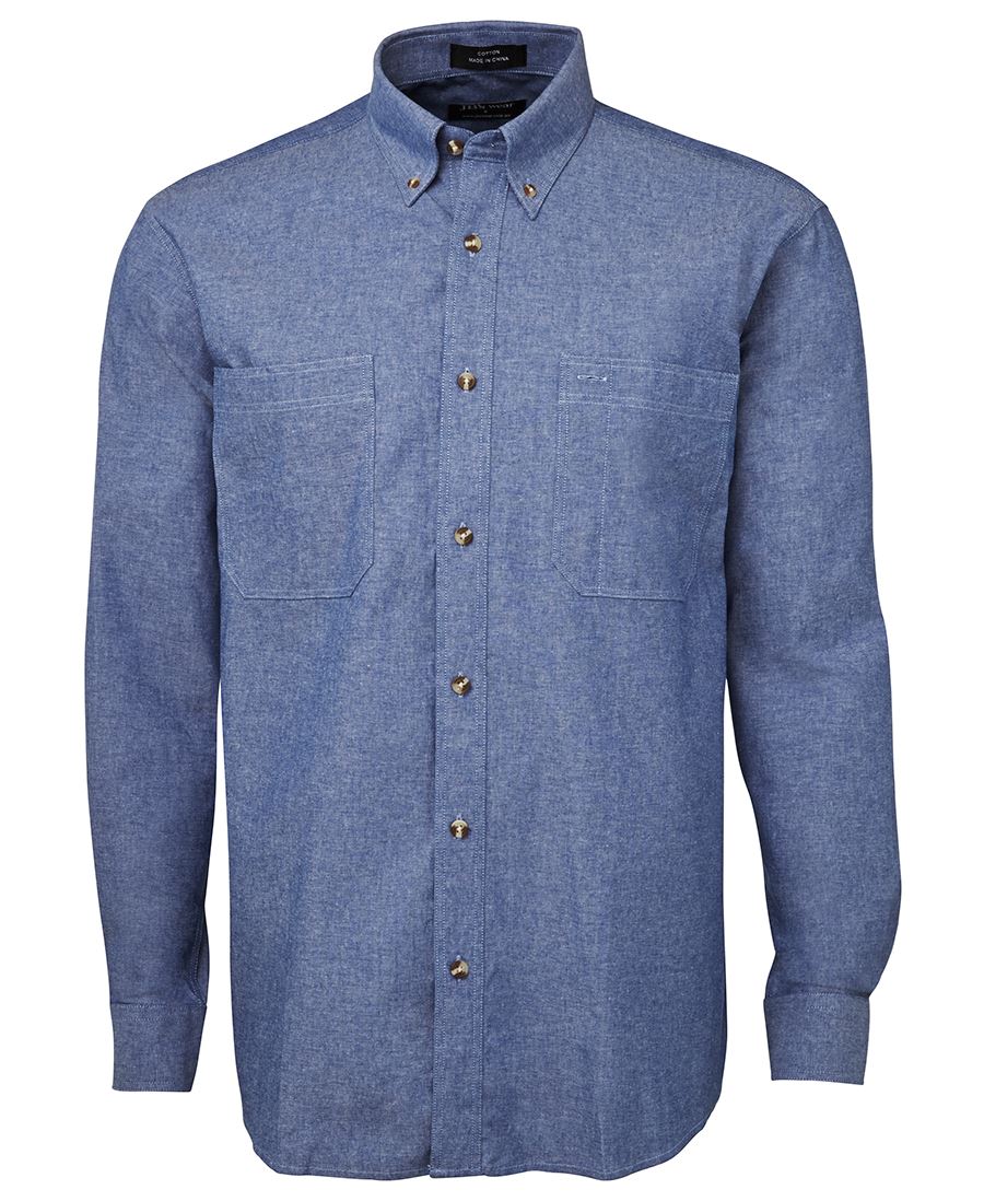 Long Sleeve Cotton Chambray Shirt (Mens)