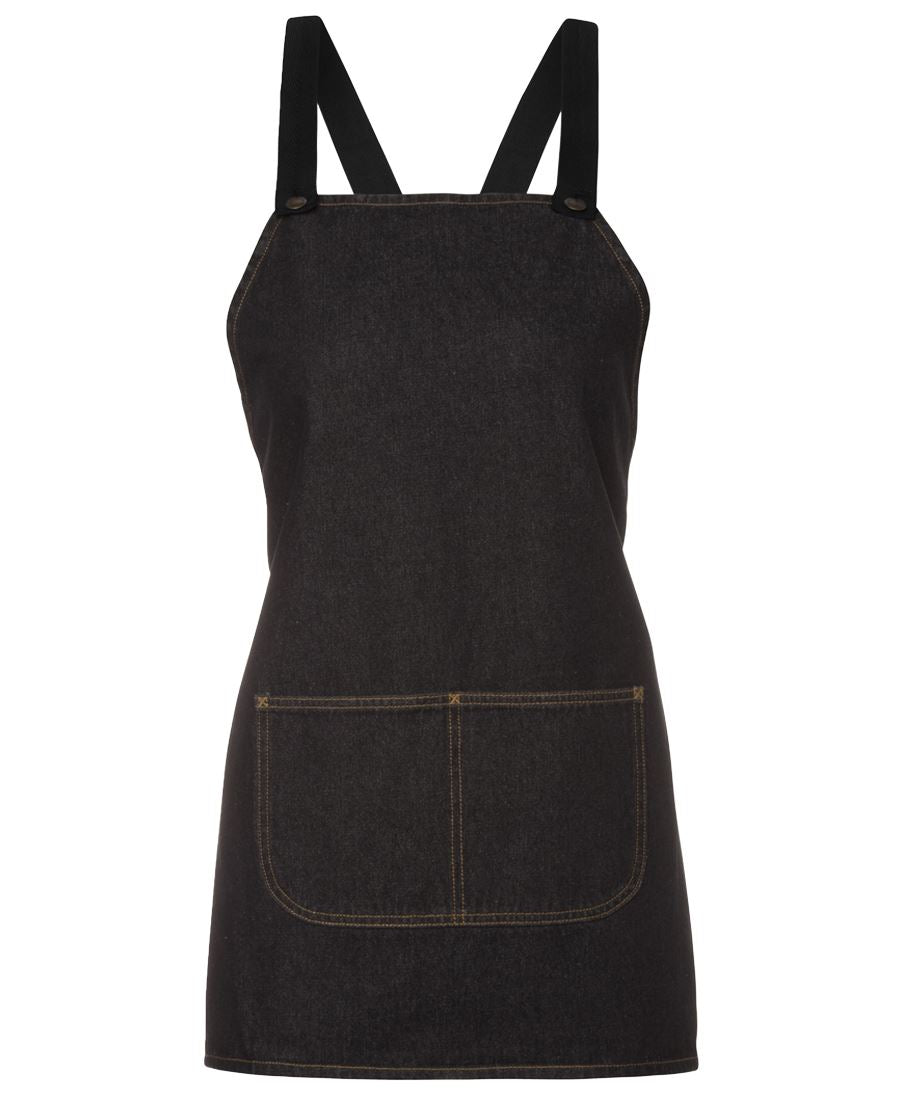 ACTIV EMBROIDERY DESIGNS. UNIFORMS.Cross Back Denim Apron (65 x 71)
