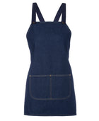 Cross Back Denim Short Apron (65 x 71)