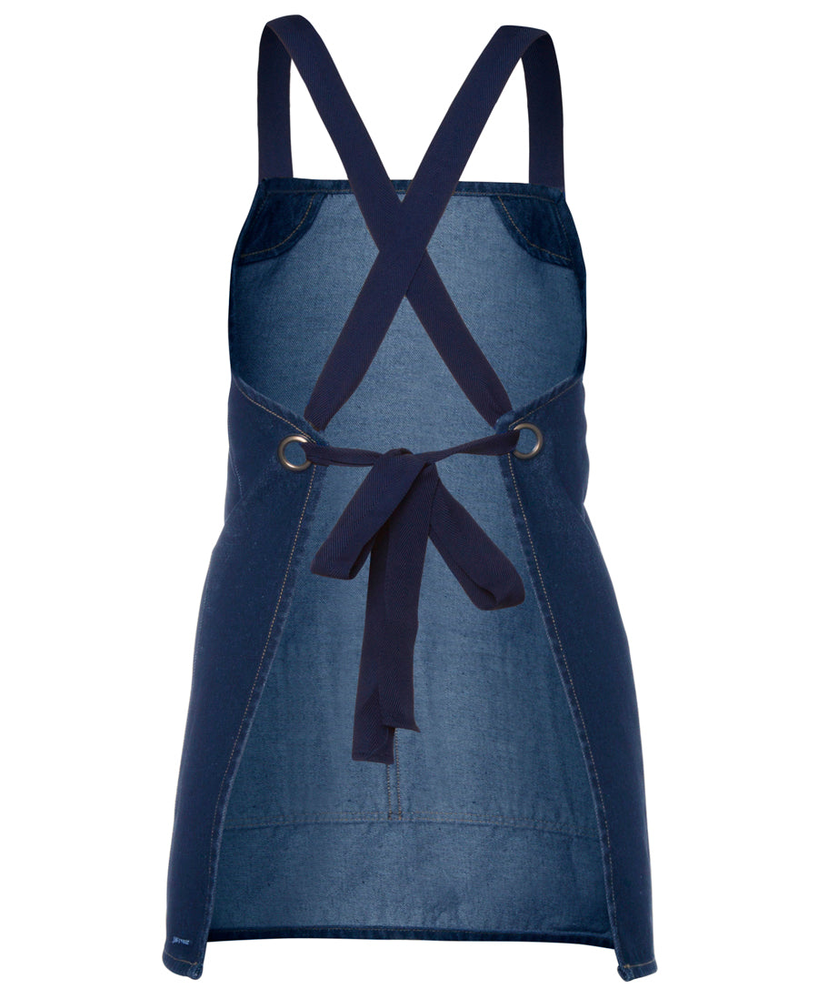 ACTIV EMBROIDERY DESIGNS. UNIFORMS.Cross Back Denim Apron (65 x 71)