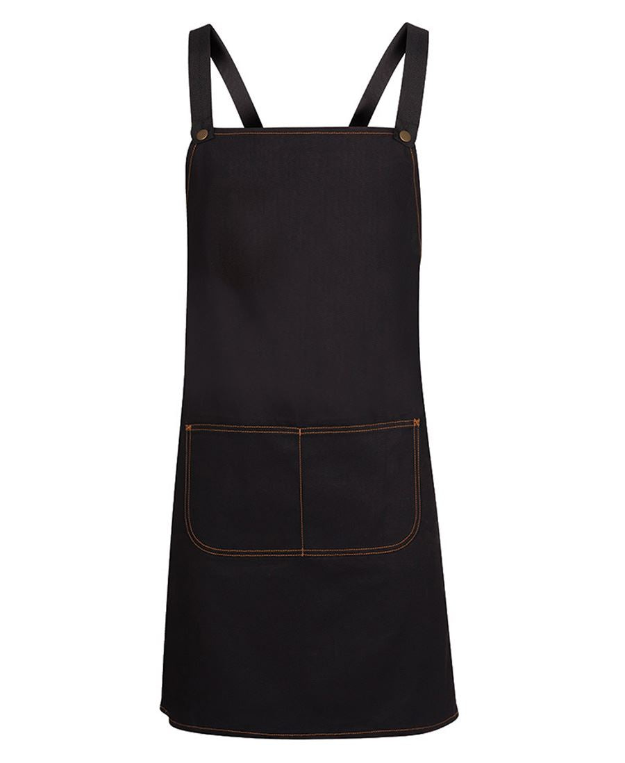 ACTIV EMBROIDERY DESIGNS, UNIFORM. JB Cross Back Denim Apron .