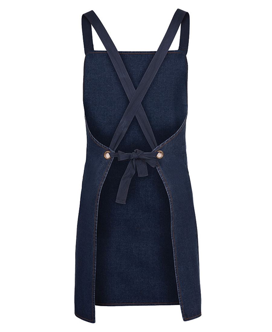 ACTIV EMBROIDERY DESIGNS, UNIFORM. JB Cross Back Denim Apron .