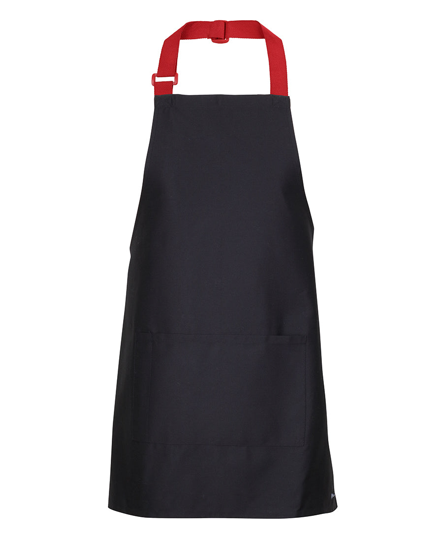Short Bib Apron With Colour Straps (65 x 71)