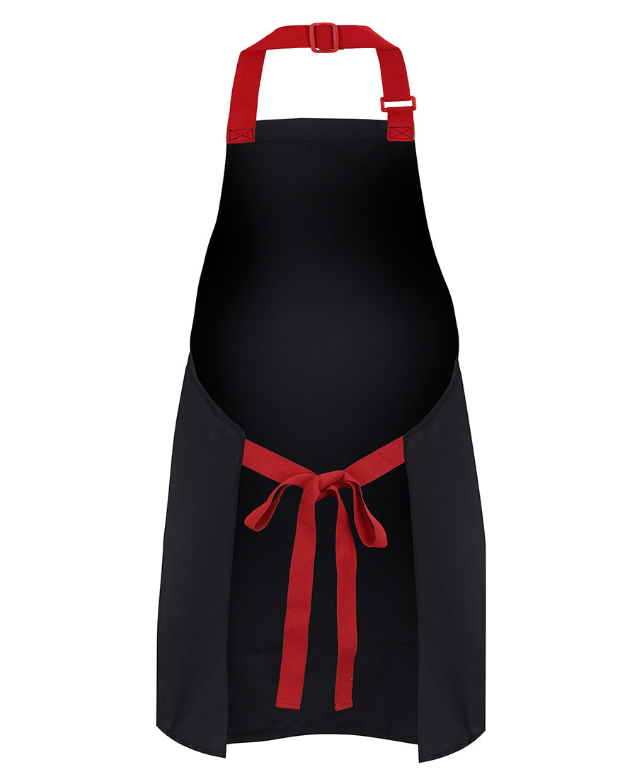 Short Bib Apron With Colour Straps (65 x 71)