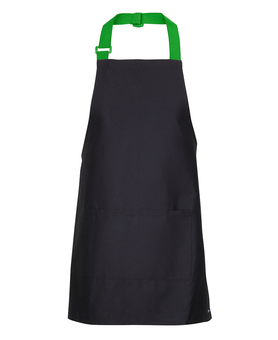 Short Bib Apron With Colour Straps (65 x 71)