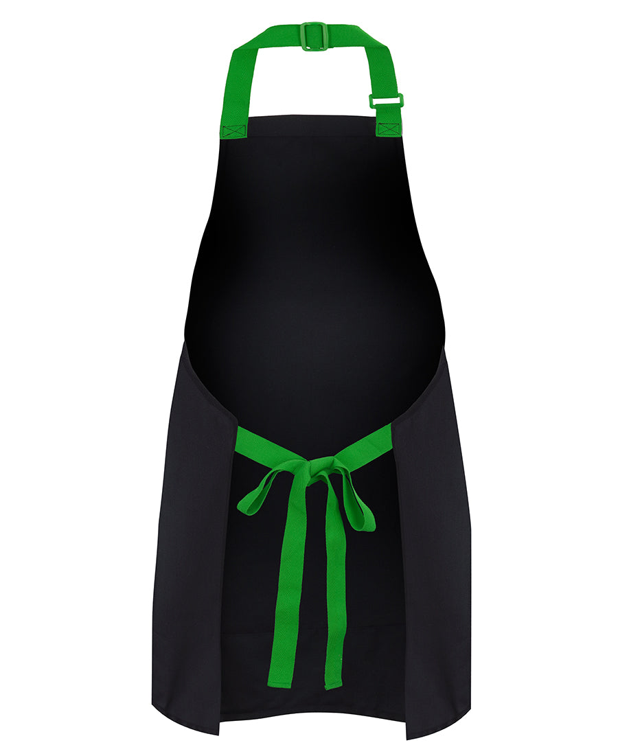 Short Bib Apron With Colour Straps (65 x 71)