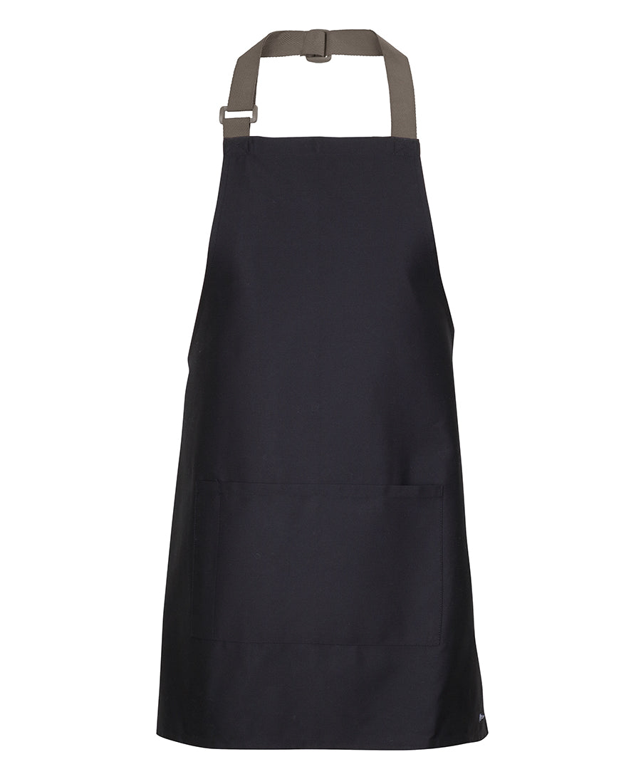 Short Bib Apron With Colour Straps (65 x 71)