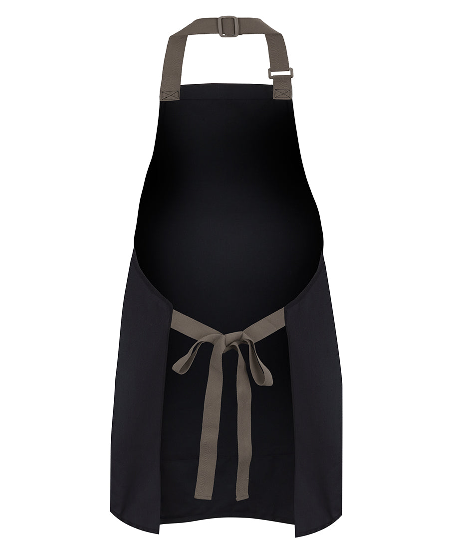 Short Bib Apron With Colour Straps (65 x 71)